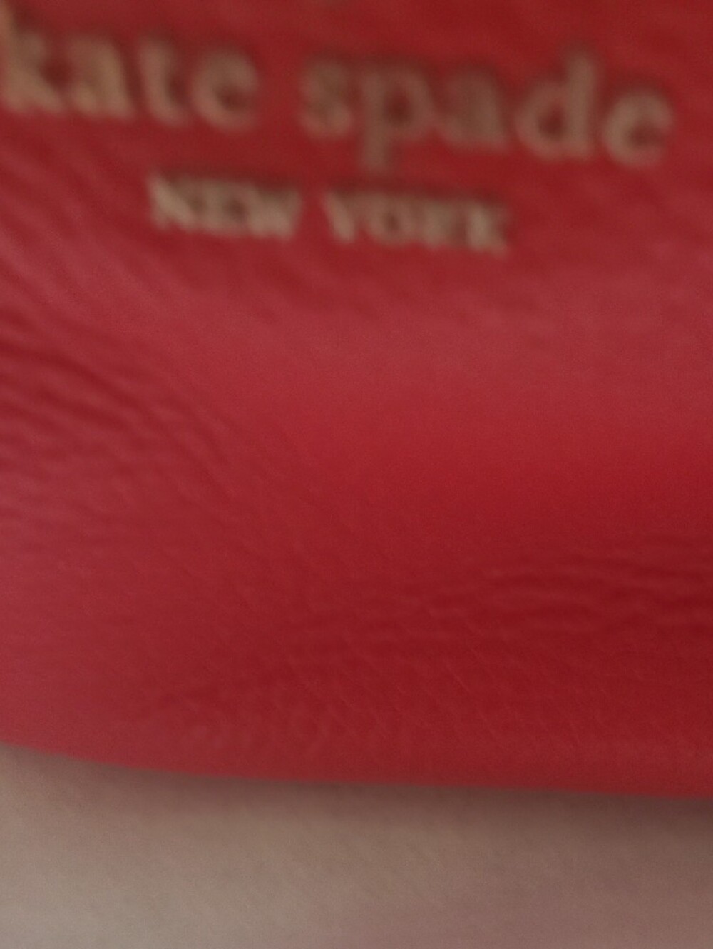 kate spade Red Pebbled Leather Crossbody with Gold Hardware - Picture 3 of 4